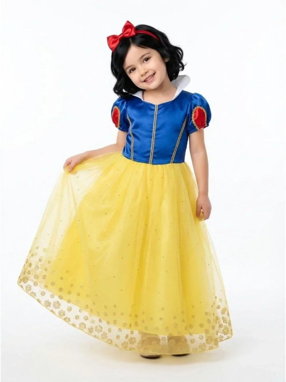 Girls Snow White Inspired Princess Dress Costume (Size 6) - Picture 1 of 2